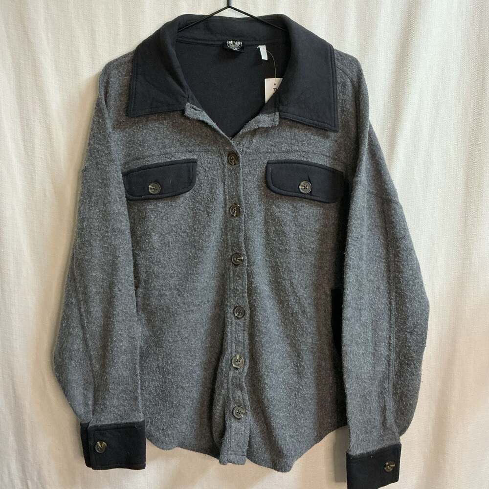 PacSun Los Angeles California Fleece Shacket Button Up